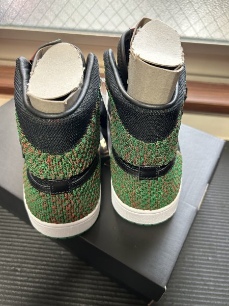 1円スタート 新品未使用 NIKE AIR JORDAN1 RETRO HI FLYKNIT BHM US8.5 26.5cm dunk sb AF1 jordan fragment atmos_画像6