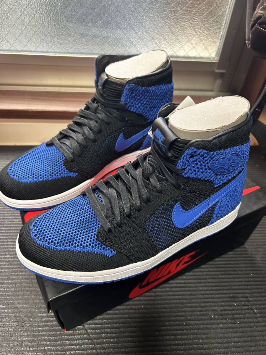 1円スタート 新品未使用 NIKE JORDAN 1 RETRO HIGH FLYKNIT US8.5 26.5cm dunk sb AF1 jordan fragment atmos_画像2