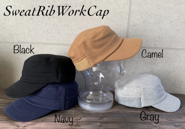 特価 帽子 リブ スエット ワークキャップ 切り替え スウェット CAP キャップ シンプル オールシーズン 男女兼用 M ネイビー 57.5_画像10