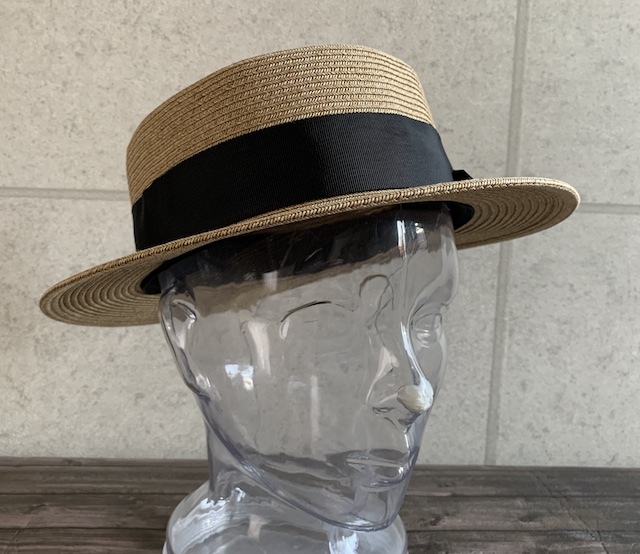 帽子 カンカン帽 クラシカルリボン ストローハット レディース メンズ サイズ調整 紫外線対策 春 夏 リボンブラック_画像5