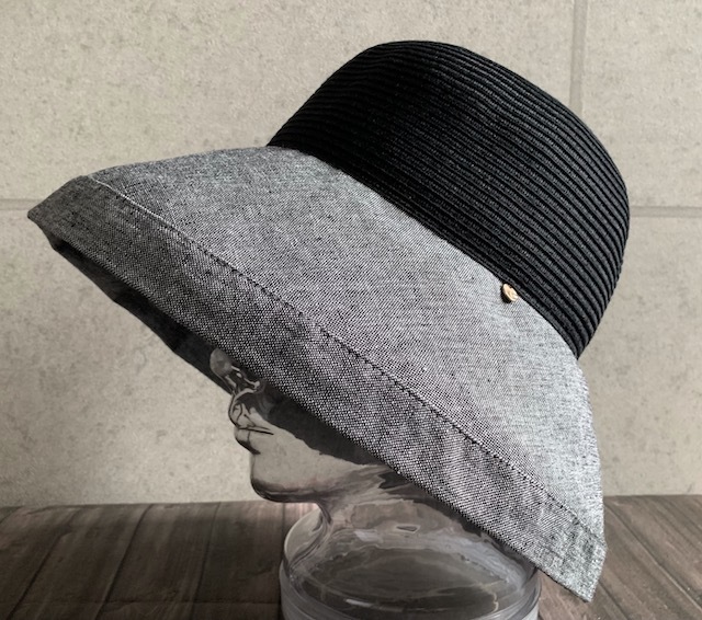帽子 洗える ハット リネン ブレード つば広 UV99%CUT 畳める UVカット UV対策 春夏 日よけ 紫外線対策 レディース ツバ広 ブラック_画像8