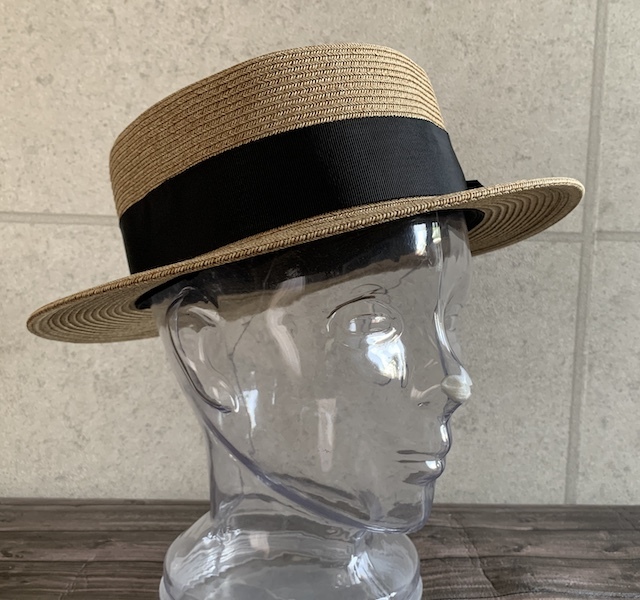帽子 カンカン帽 クラシカルリボン ストローハット レディース メンズ サイズ調整 紫外線対策 春 夏 リボンブラック_画像7