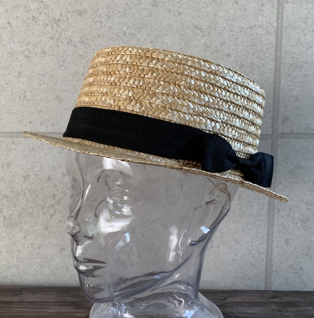 帽子 カンカン帽 天然素材 ショートブリム ストローハット 春 夏 天然素材 メンズ レディース 麦わら 2way UV対策 ナチュラル_画像5