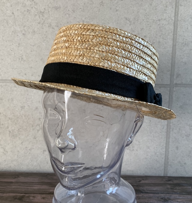 帽子 カンカン帽 天然素材 ショートブリム ストローハット 春 夏 天然素材 メンズ レディース 麦わら 2way UV対策 ナチュラル_画像6