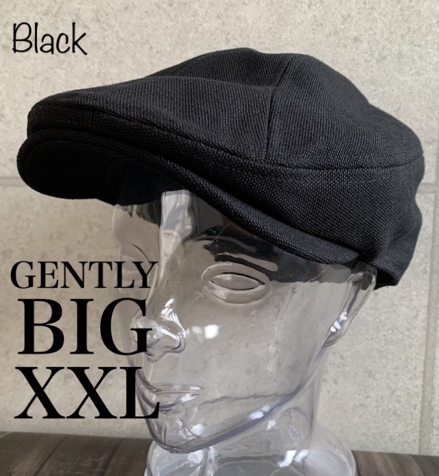 帽子 大きいサイズ XXL GENTLY キャンバス ハンチング こだわりの深さ BIG 大きい サイズ オールシーズン コットン 64cm ブラック_画像1