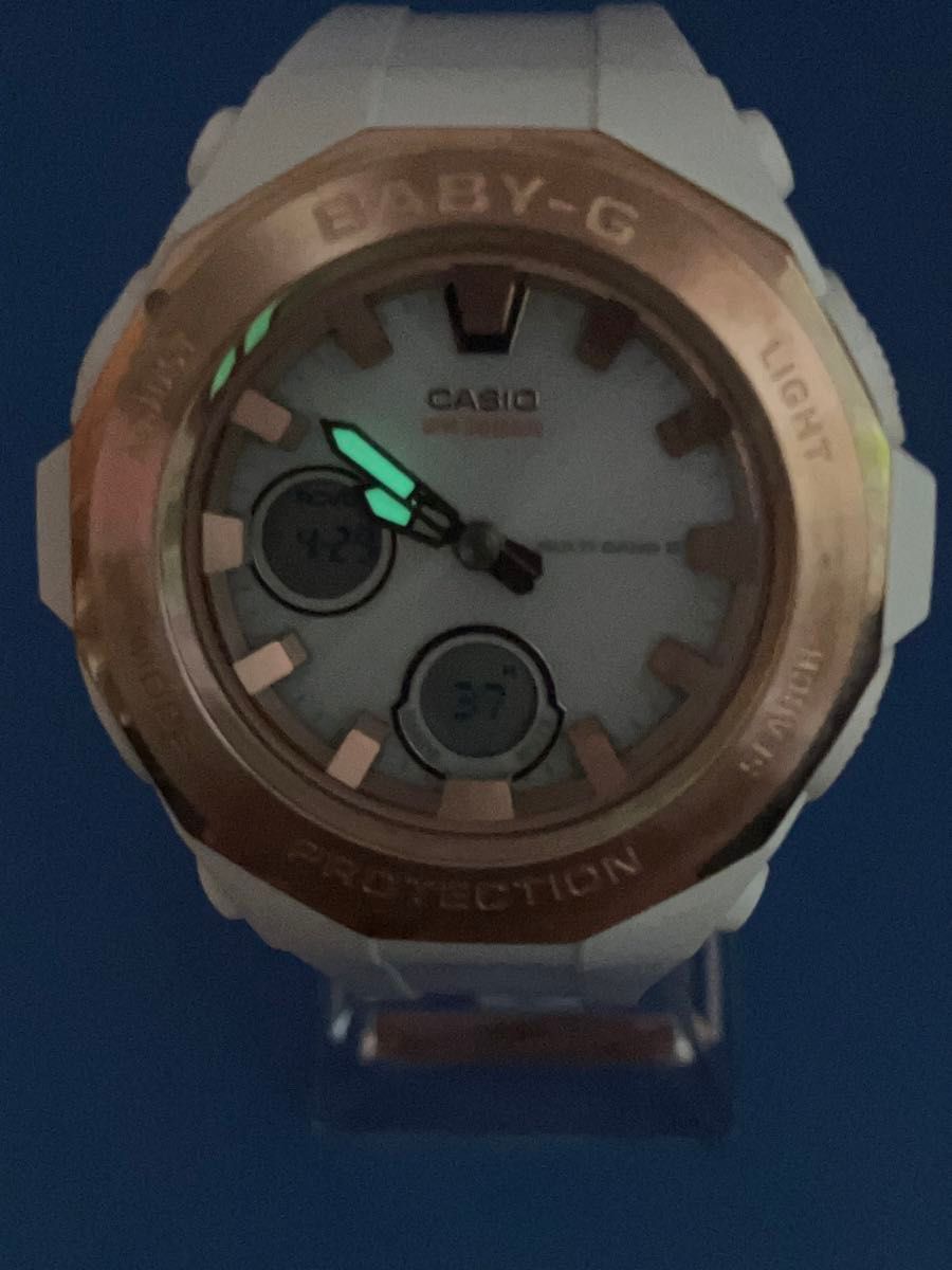 カシオ 腕時計 ベビージー 電波ソーラー BGA-2250G-7AJF レディース ホワイト