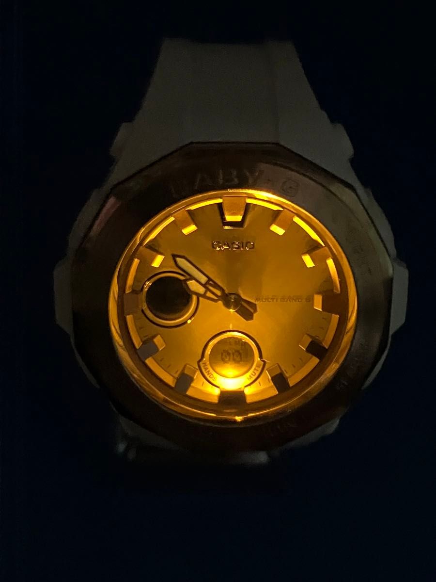カシオ 腕時計 ベビージー 電波ソーラー BGA-2250G-7AJF レディース ホワイト