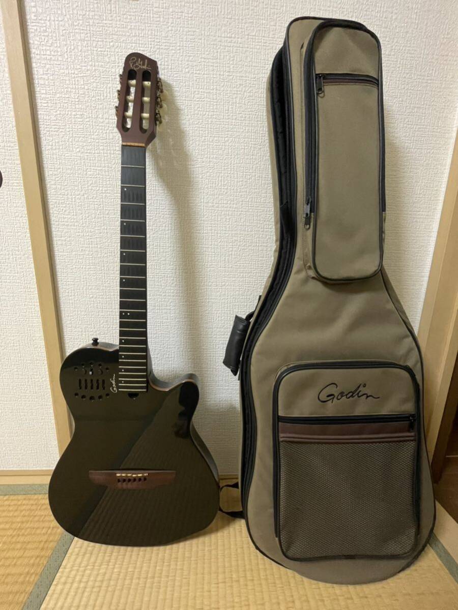 【ジャンク】Godin ACS Slim Cedar Blackの画像1