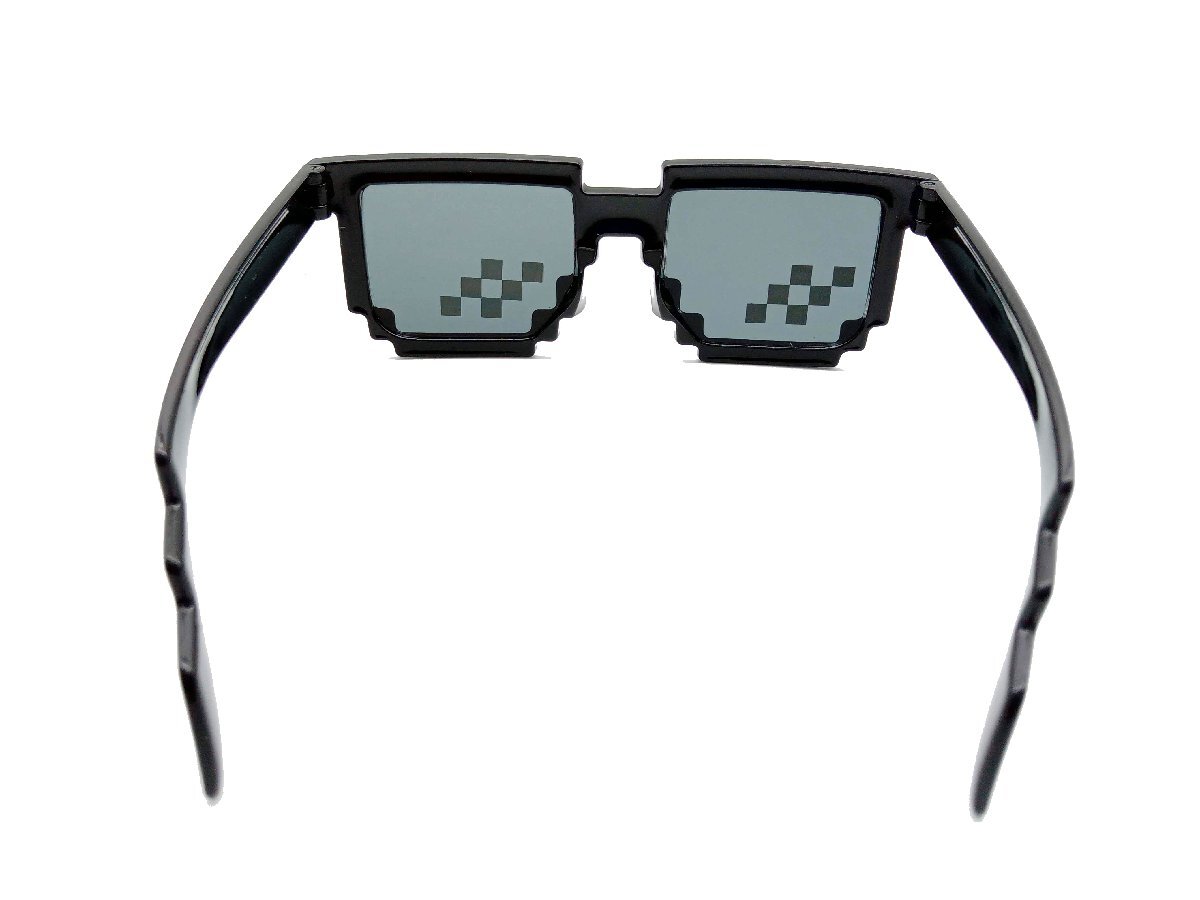 【新品 送料無料】モザイクサングラス メガネ レンズあり ブラックの画像3