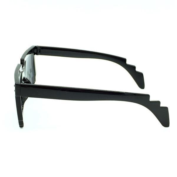 【新品 送料無料】モザイクサングラス メガネ レンズあり ブラックの画像2