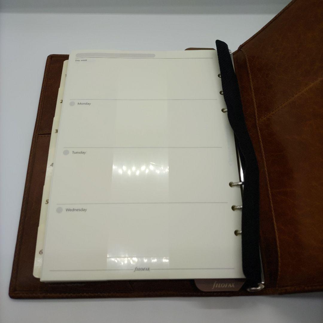 【新品】Filofax ロックウッド システム手帳 A5サイズ コンパクト コニャック の画像9