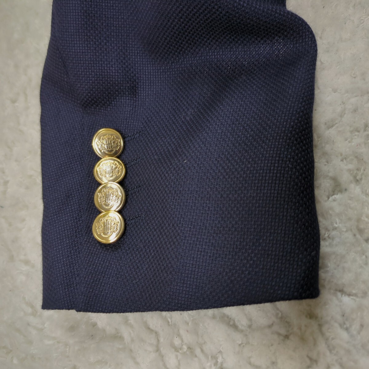 ORIHICA/オリヒカ イタリア生地 3Lサイズ 金ボタン テーラードジャケット/ブレザー 紺ブレ アウター 濃紺ネイビーカラー 紳士服 メンズの画像4