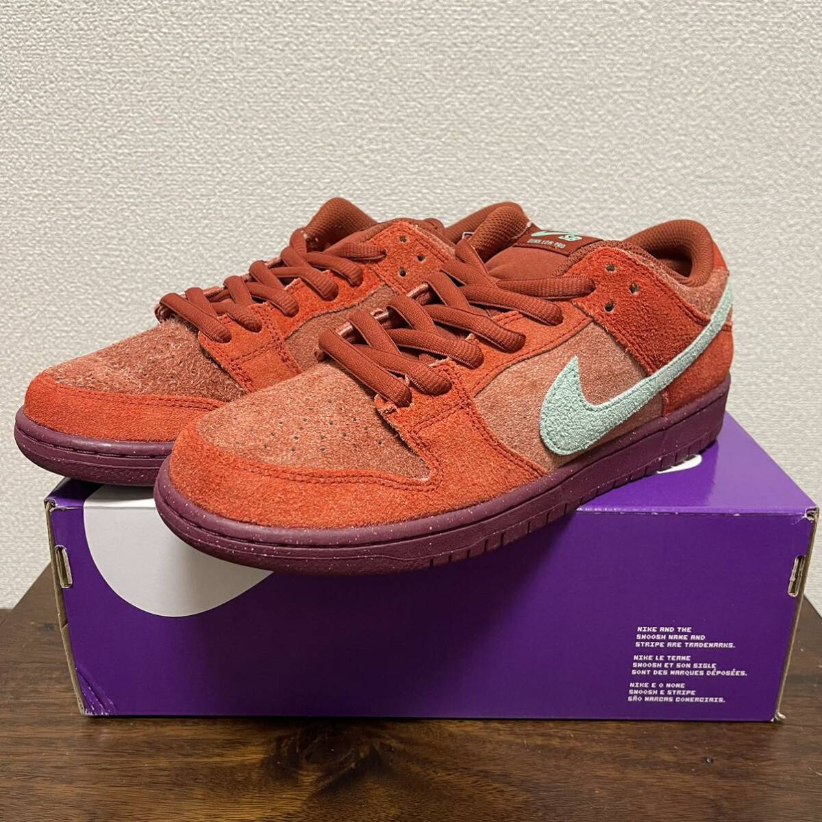 27cm Nike SB Dunk Low Pro PRM Mystic Red_画像2