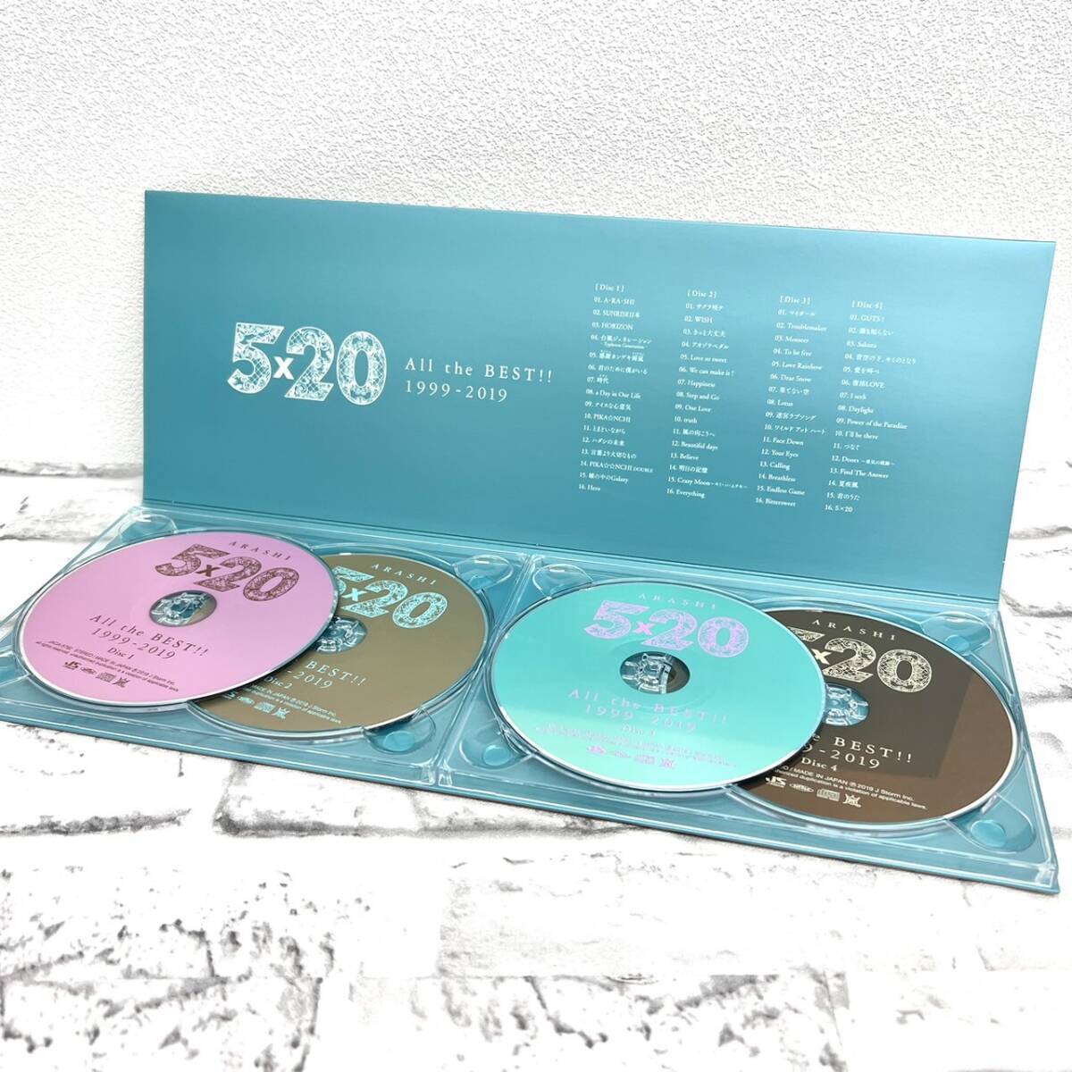【K】嵐　CD　5×20 All the BEST!! 1999-2019　初回限定盤　4CD+1DVD　ARASHI　ベストアルバム　動作未確認　美品　J-POP【4613】A_画像3