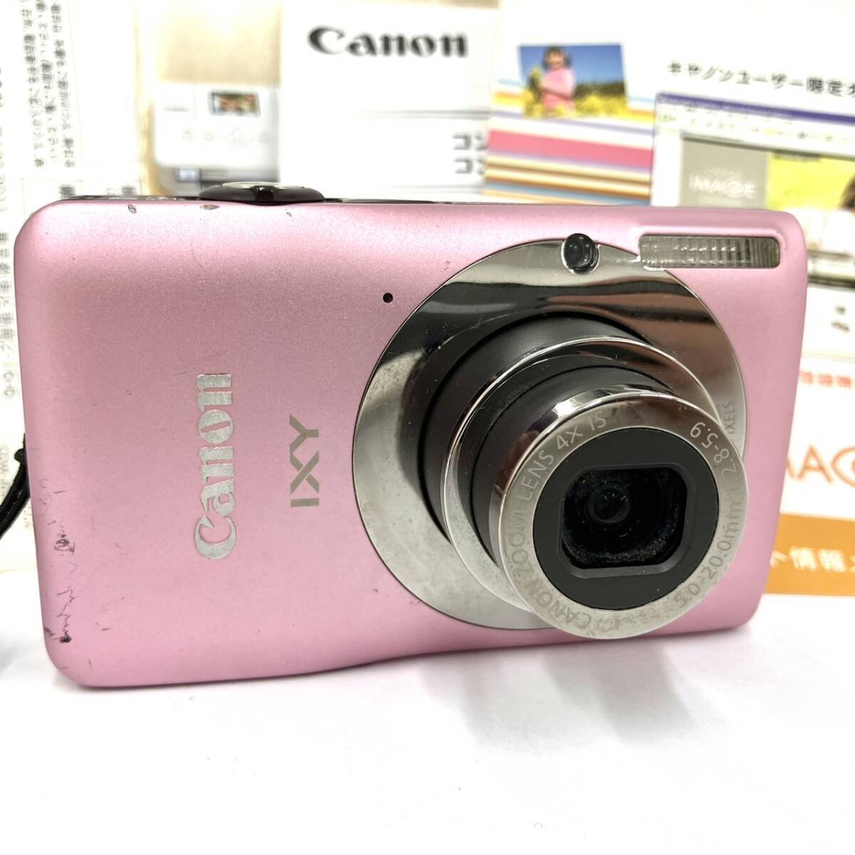 【K】Canon　キャノン　IXY　200F　デジタルカメラ　デジカメ　ピンク　動作未確認　イクシー　12.1 MEGA PIXELS　ジャンク【2186】A_画像1