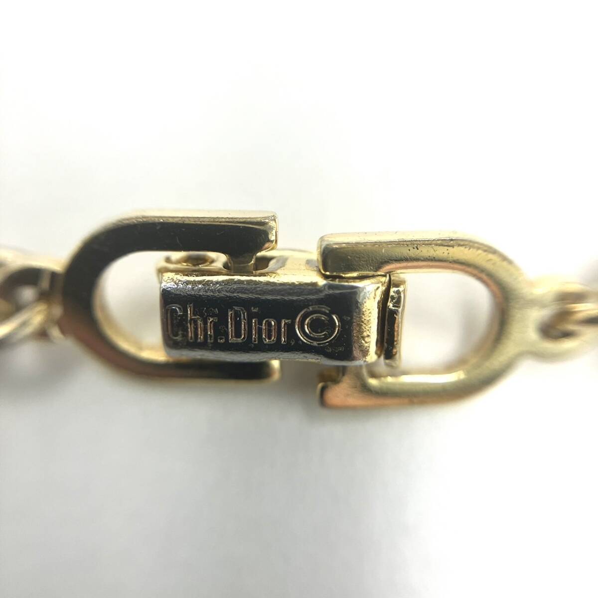 【T】Christian Dior ディオール ブレスレット イヤリング セット 現状品 CD ロゴ ゴールドカラー ヴィンテージ ブランド【1037】の画像3