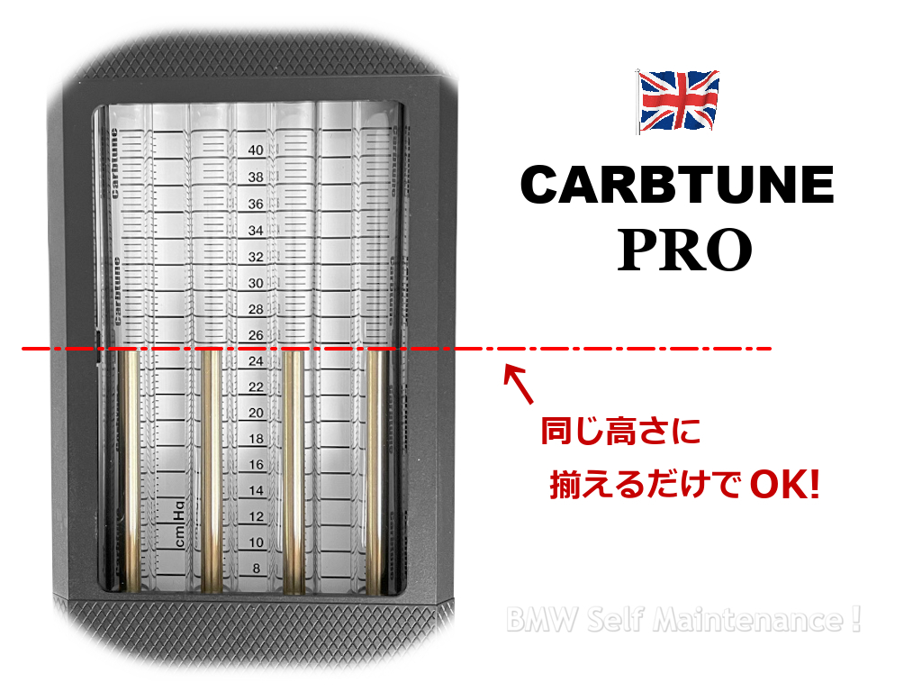 キャブチューンプロ 正規輸入品 4連 バキュームゲージ 送料無料 新品 CARBTUNE PRO 英国製 ２気筒～４気筒用 専用ケース付きの画像2