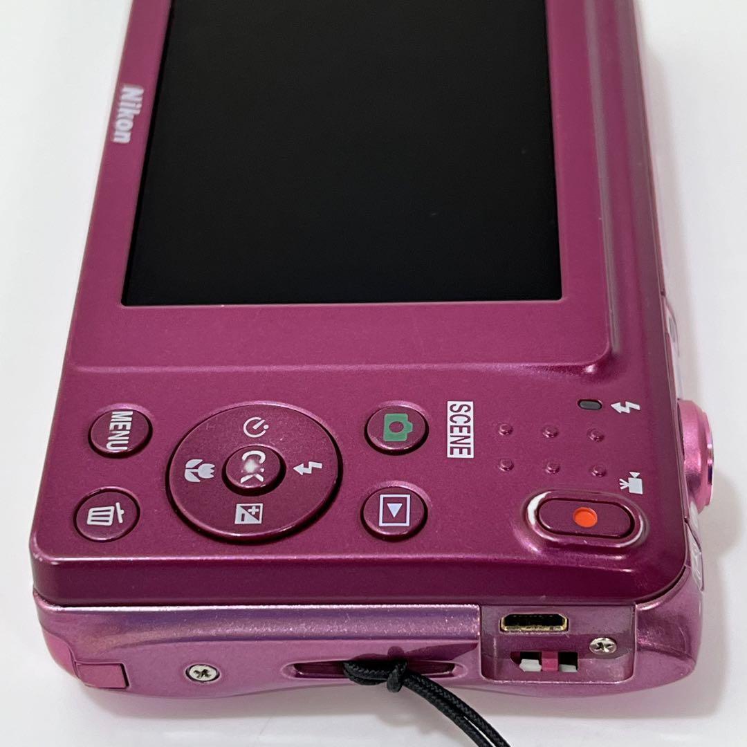 【希少！】Nikon COOLPIX S3700 PINK ピンク オールドコンデジ デジカメ ニコン クールピクス コンパクト_画像5