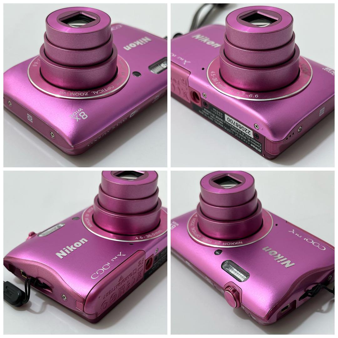 【希少！】Nikon COOLPIX S3700 PINK ピンク オールドコンデジ デジカメ ニコン クールピクス コンパクト_画像7