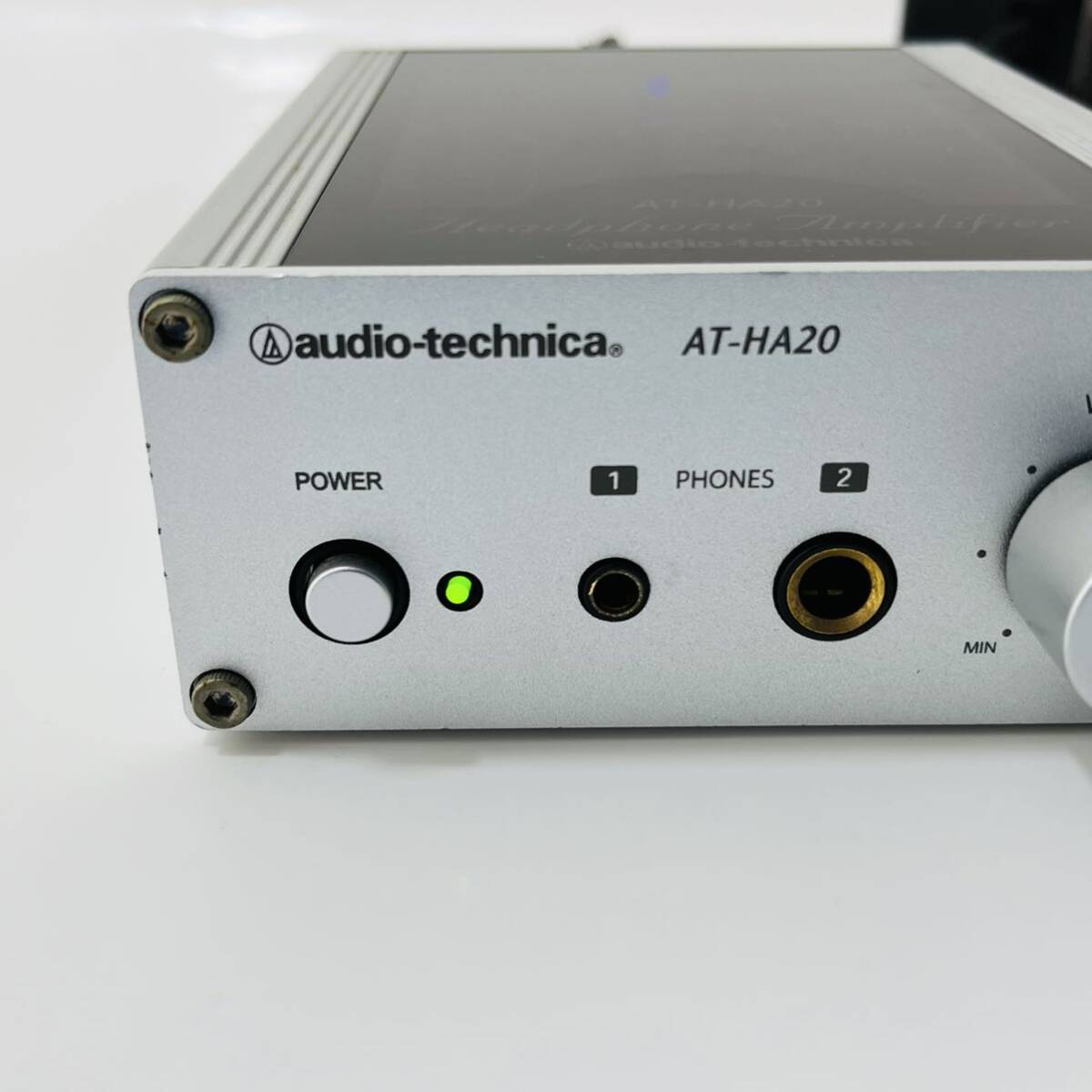 audio-Technica オーディオテクニカ AT-HA20 ヘッドホンアンプ アダプター付き 通電確認済み 現状品 _画像4