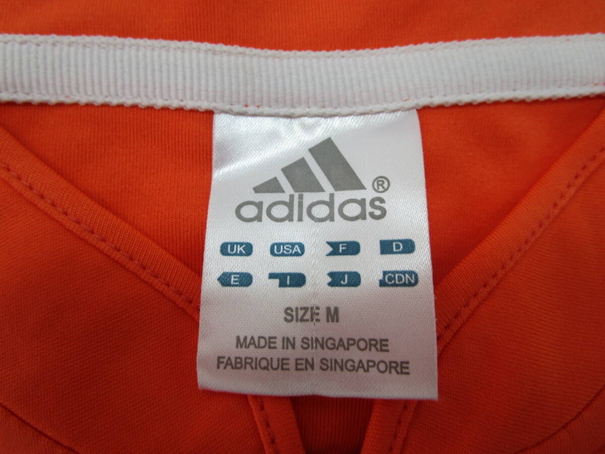 W.24.D.22　CIJ　★送料230円定額☆　サイクリングジャージ　adidas　M　オレンジ×ホワイト×ブラック　USED　☆_画像6