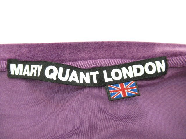 MARY QUANT LONDON Mary Quant прекрасный товар велюр style короткий жакет M(38) лиловый * черный .pa3 возможно *o125