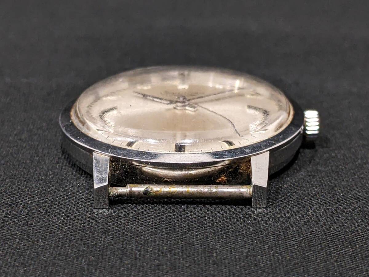 【46253】 LONGINES ロンジン 本体のみ 手巻き 3針 シルバーカラー ラウンド型 アナログ スイス製 腕時計 メンズの画像4