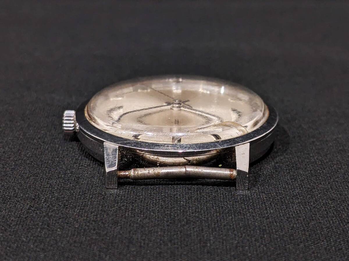 【46253】 LONGINES ロンジン 本体のみ 手巻き 3針 シルバーカラー ラウンド型 アナログ スイス製 腕時計 メンズの画像5