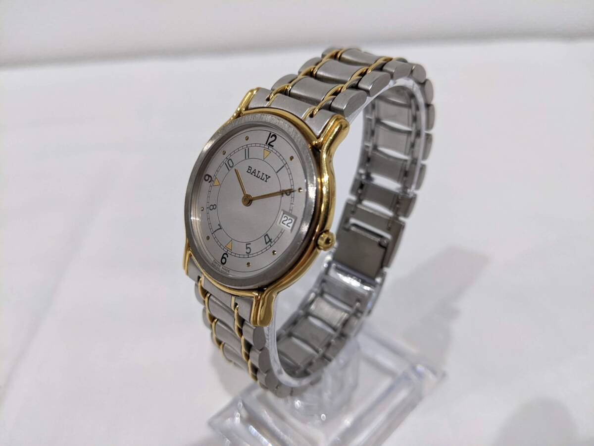 [10668]BALLY Bally quartz wristwatch clock 73.03 combination Date accessory small articles 