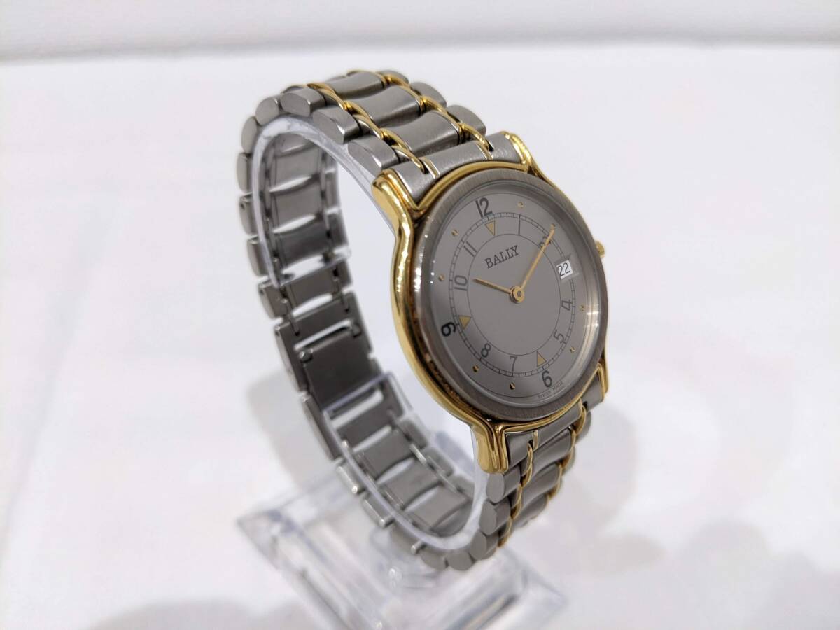 [10668]BALLY Bally quartz wristwatch clock 73.03 combination Date accessory small articles 