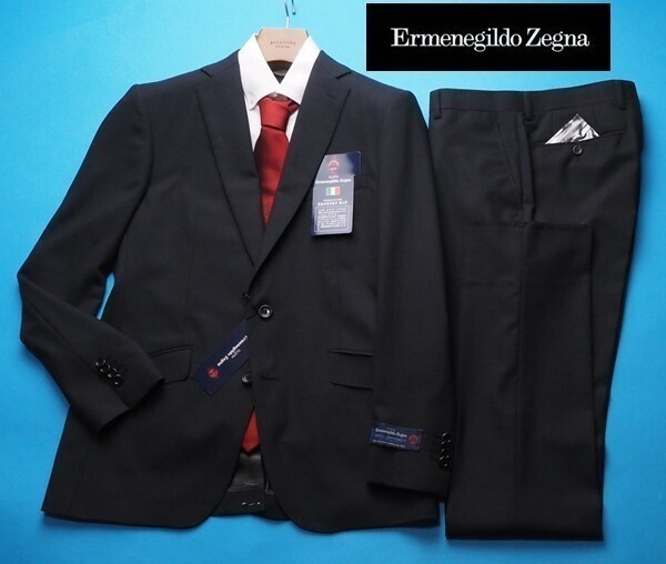 新品17.3万円 大手百貨店扱い 春夏『Ermenegildo Zegna ゼニア COOL EFFECT 伊製生地』ウール100% チェック柄 スーツYA6濃灰(C) 1505251_画像1