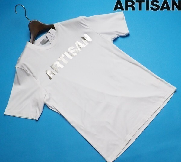 新品定価1.4万円 ARTISAN アルチザン 日本製 スーピマコットン ARTISAN ロゴ 半袖TシャツM白(01) 42TY08の画像1