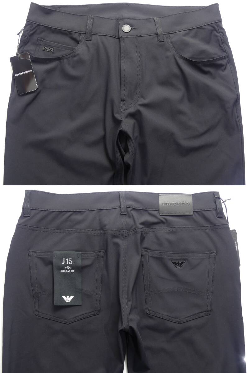  через год предмет 69,000 иен новый товар EMPORIOARMANI Armani * один . прежний модный . произведение .. костюм ткань. чёрный 5 карман брюки [34 дюймовый ]