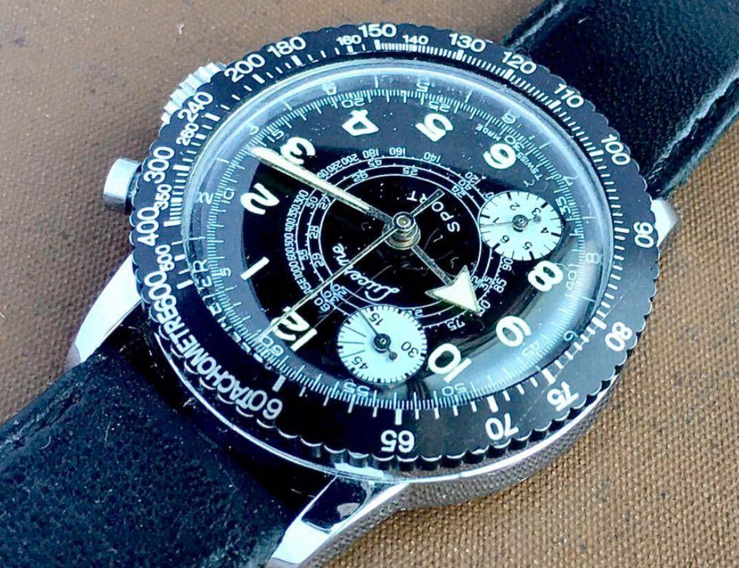 LUCERNE SPORT STOP WATCH 手巻 アンティーク クロノグラフ 1960年代の画像3