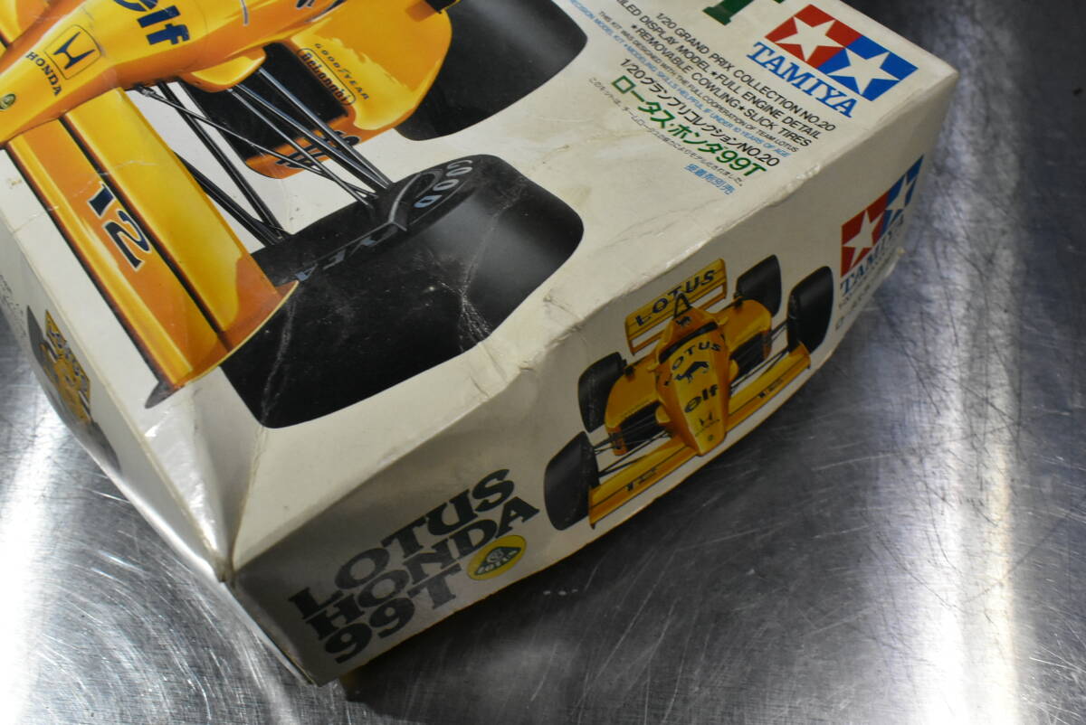 Qm530 絶版 1987年製 Tamiya 1:20 Lotus Honda 99T グランプリコレクション ロータス・ホンダ 箱 デカール 部品取 60サイズの画像2