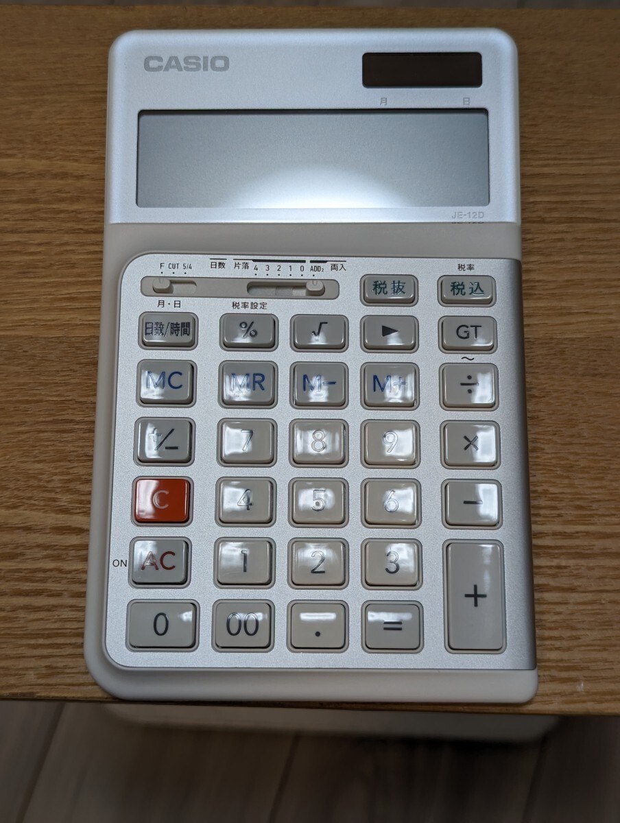 CASIO Casio human engineering calculator 12 column number of days & hour count function Just type white JE-12D-WE-N eko Mark recognition 