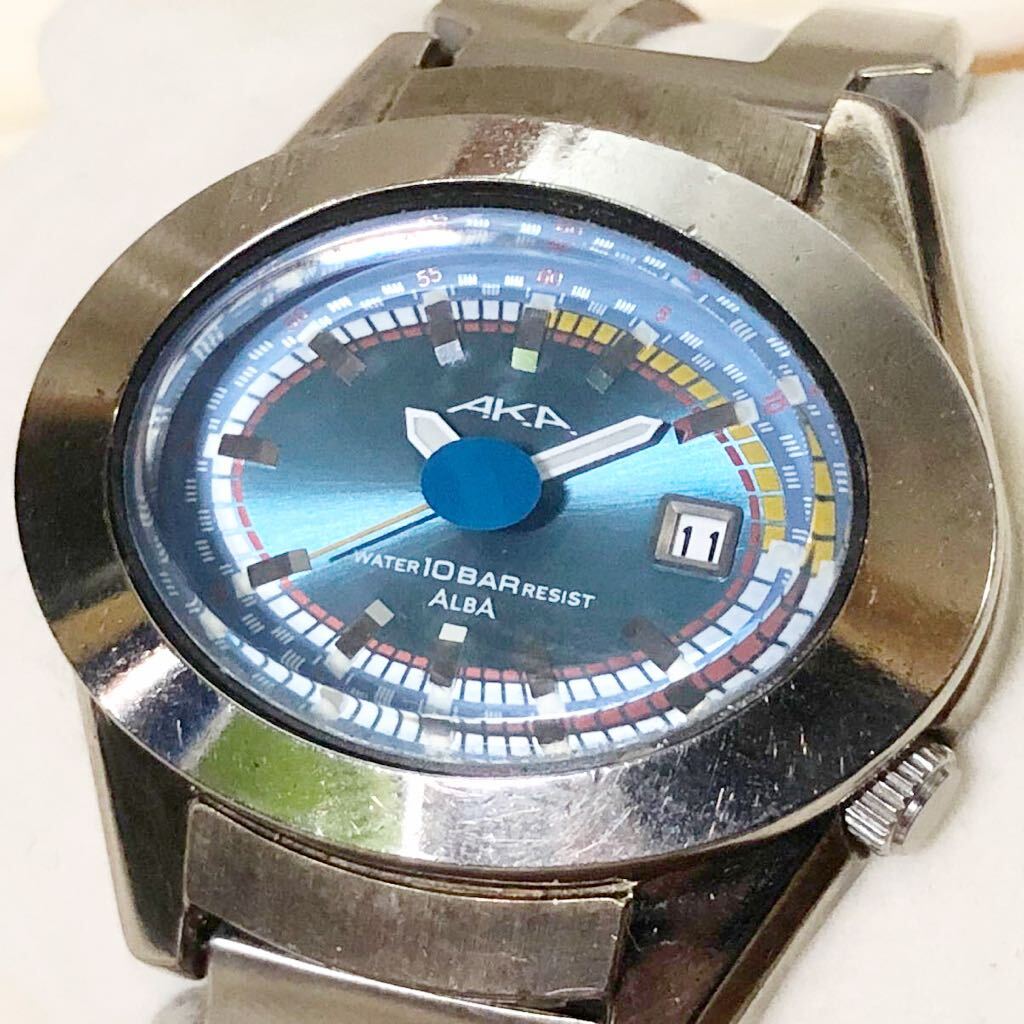[ prompt decision / free shipping ] SEIKO ALBA AKA V782-5A40 Seiko Alba quartz period thing used wristwatch lady's watch watch [ with translation ]