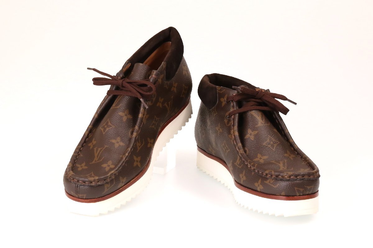 ルイヴィトン x NIGO コラボ LV モッズライン アンクルブーツ モノグラム サイズ7.5 1A81EA 中古品 USED ABランク/6926_画像4