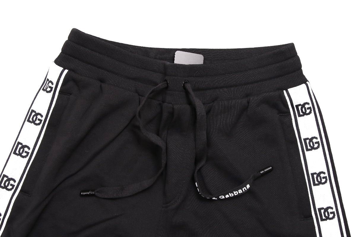 ドルチェ＆ガッバーナDOLCE&GABBANA スエットパンツ メンズ DGロゴ ブラック サイズ48 JOGGING WITH BRANDED BANDS GVEPAZ FU7DU/新品_画像4