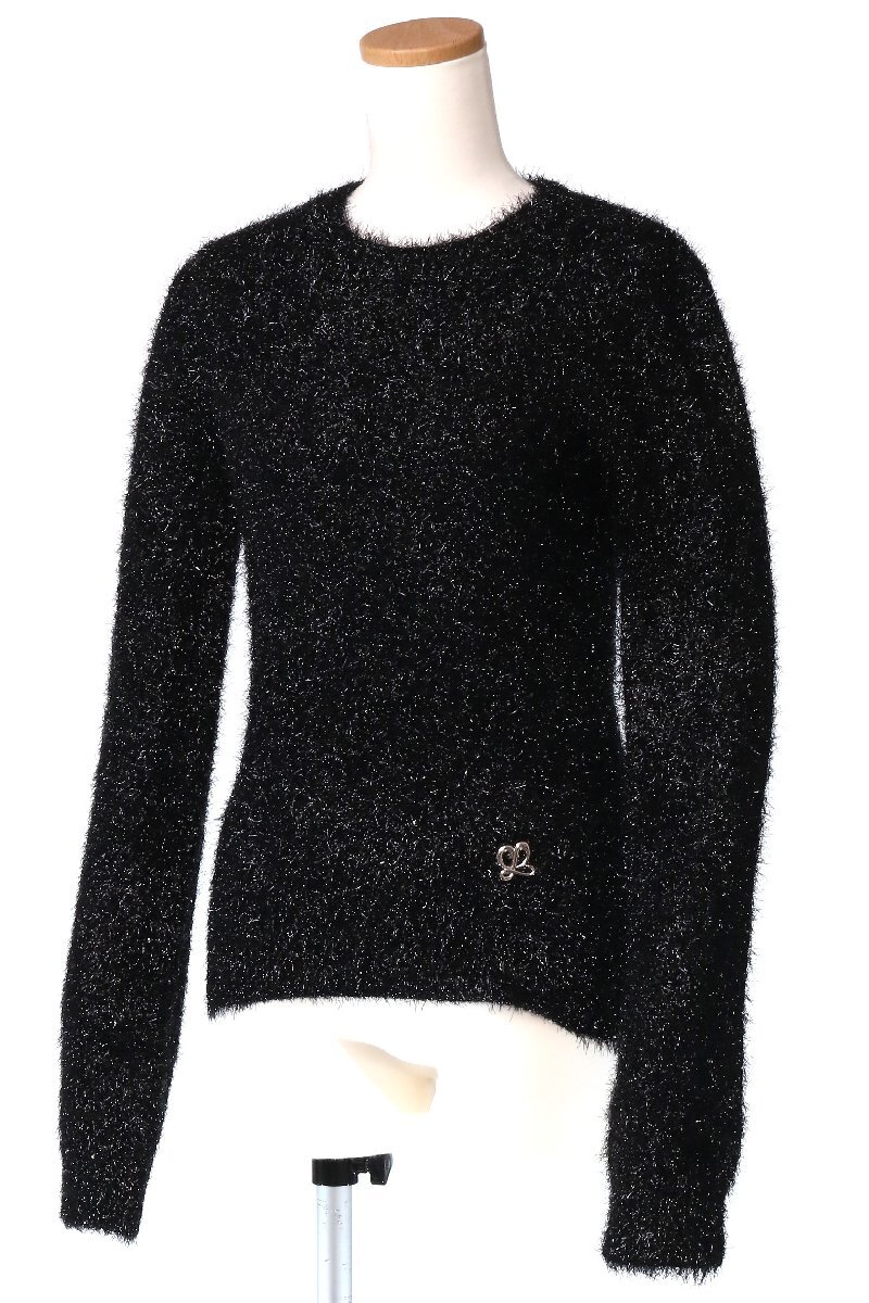 ロエベ ネグロ・スパークル セーター ブラック サイズM LOEWE HAIRY SHINY S NEGRO SPARKLE SWEAT S540Y14KBC 1100 BK/新品_画像2