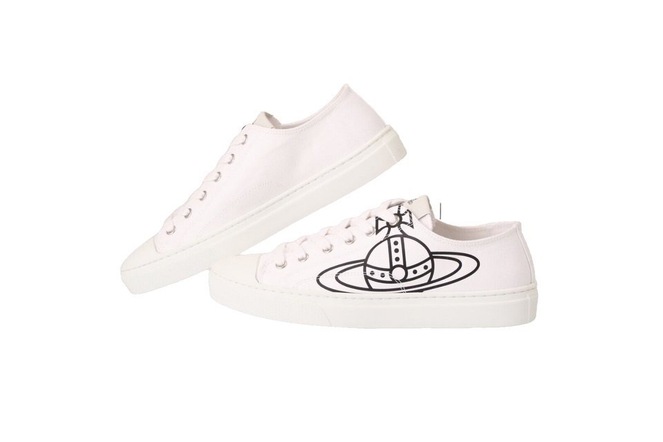 Vivien Westwood Мужские кроссовки Plimsoll Low Top Sneakers Белый размер 40 Приблизительно 25 см 75020005 MW0004 A405 WH