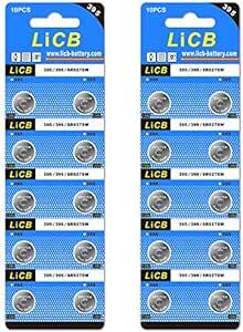LiCB 20個 SR927SW ボタン電池 時計用【SR927sw、395、LR927、AG7、399、LR57、SR927相当_画像1