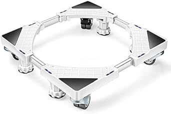 洗濯機 台 冷蔵庫 置き台 キャスター付き 洗濯機かさ上げ台 360°回転 可能 移動式 昇降可能 騒音対策 減音効果 防振パッドの画像1