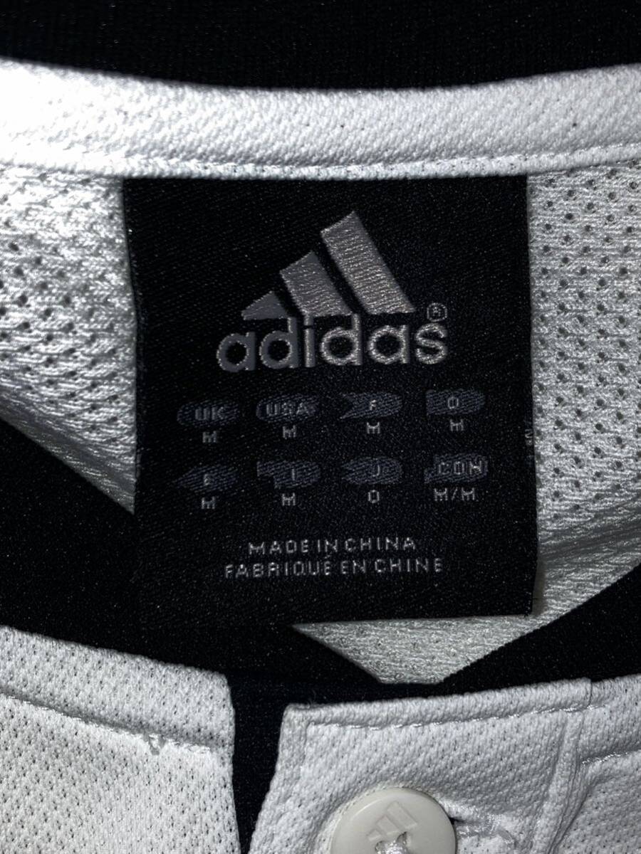 ビッグサイズ Adidas Professional  アディダスプロフェッショナル ボタン ベースボール トレーニング シャツ 白 黒 金 Oサイズ Z51589の画像4