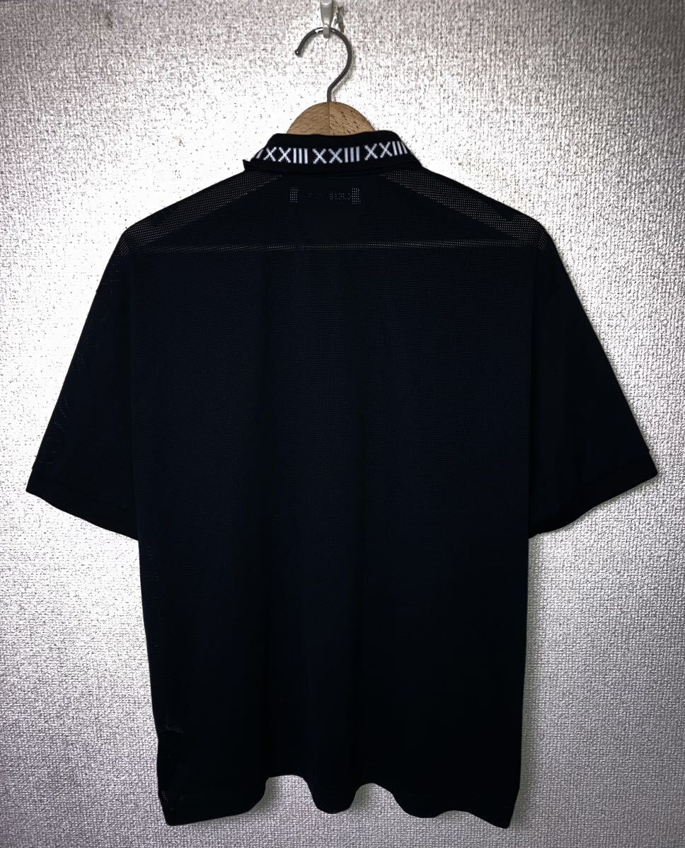 XXIII C’est Vingt-Trois セバントゥア ドライメッシュ 半袖 ポロシャツ Lサイズ 日本製 黒 ブラックの画像2