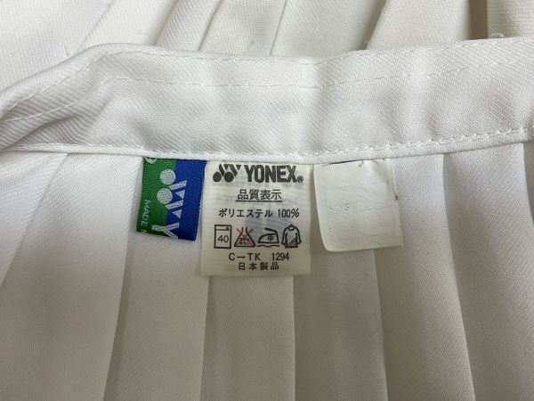 r1_7031ｗ YONEX ヨネックス テニスウェア ホワイト 純白 プリーツスコート ミニスカート W62_画像3
