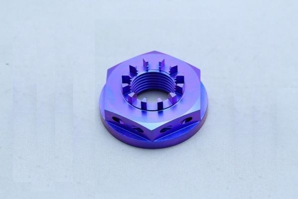 1 jpy selling up! rear wheel nut [ is possible to choose color! blue / black ] NSR250R T2Racing titanium nut MC28