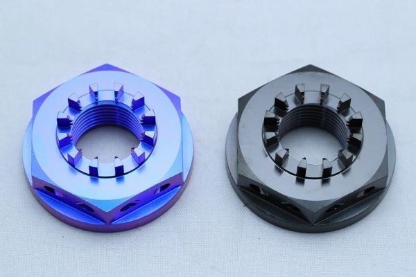 1 jpy selling up! rear wheel nut [ is possible to choose color! blue / black ] NSR250R T2Racing titanium nut MC28