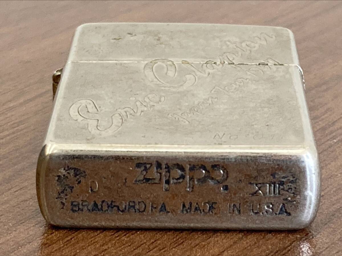 #861AI ZIPPO Eric Clapton Japan Tour 1997 N0.016 MADE IN U.S.A. シリアルナンバー入り ジッポー アメリカ ライター 火花済着火未確認_画像5