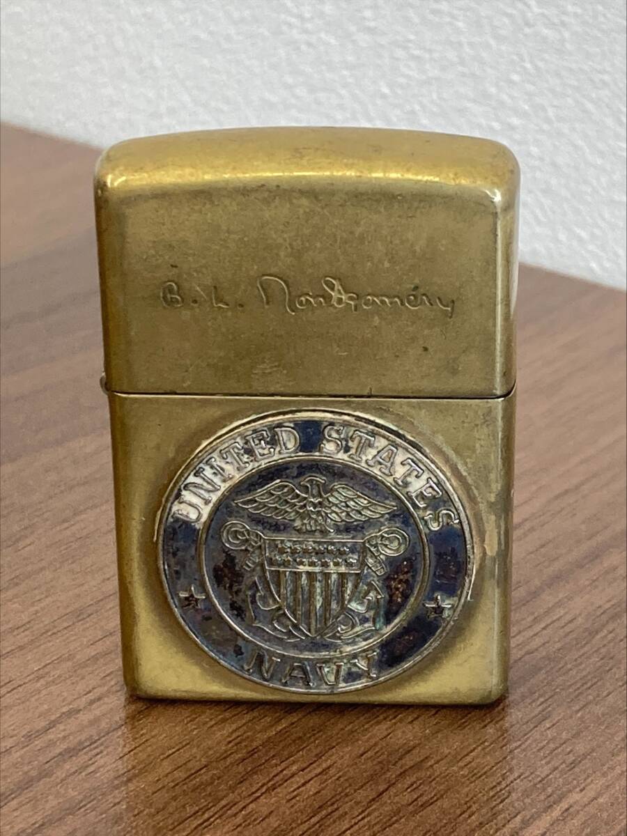 #861B ZIPPO UNITED STATES NAVY MADE IN U.S.A. ジッポー ヴィンテージ 着火未確認の画像1